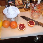 Prepping Blood Orange Marinade