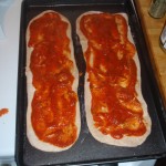 Adding Sauce and Minced Garlic