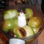 Add Tomatillos to Food Processor and Blend with other Ingredients