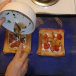 Adding Tomato Mixture to Tart