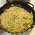 Stir in Peas, Mint, Lemon Juice and Zest