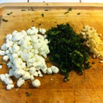 Goat cheese, basil and garlic