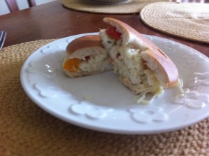 Caprese and Egg White Breakfast Sandwich Caprese and Egg White Breakfast Sandwich