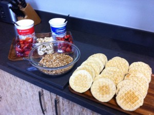 Waffles with Fruit and Parfait
