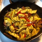Finishing the Chicken and Veggies in Iron Skillet