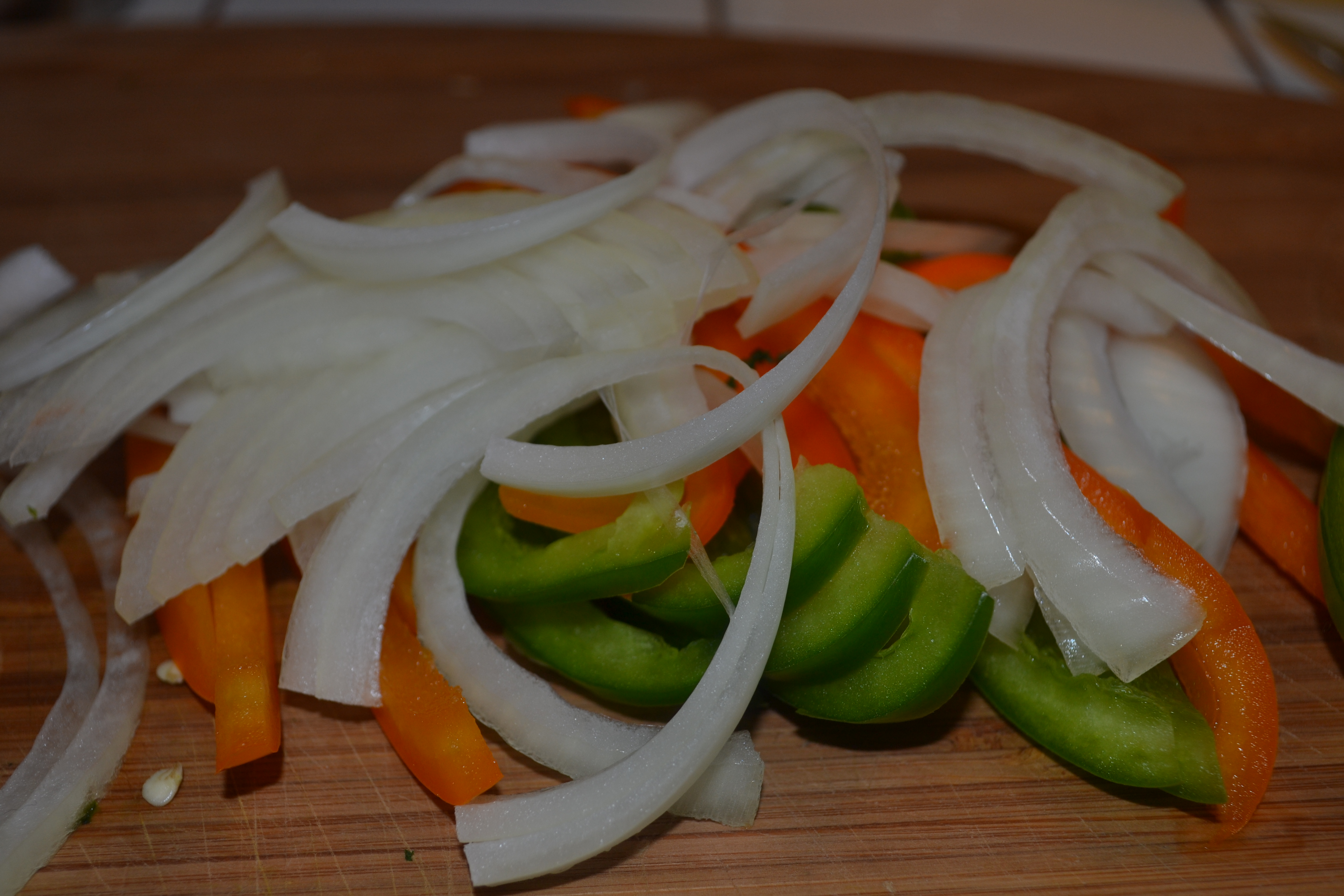 Sliced Onion and Peppers