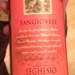 Seghesio Sangiovese - 2009 Vintage